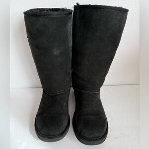 UGG Australia‎ Black Suede Tall Boots size 6